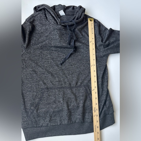 Old Navy Black Gray Marled Look Soft Lightweight Pullover Hoodie Women’s Small - Picture 5 of 6
